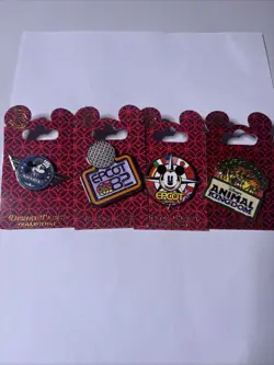 Disney Parks Pin Lot EPCOT 82 Soarin Mickey Animal Kingdom 4 Pins New On Card - Image 1