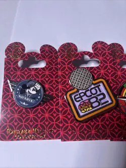 Disney Parks Pin Lot EPCOT 82 Soarin Mickey Animal Kingdom 4 Pins New On Card - Image 2