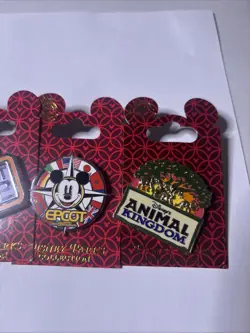Disney Parks Pin Lot EPCOT 82 Soarin Mickey Animal Kingdom 4 Pins New On Card - Image 3