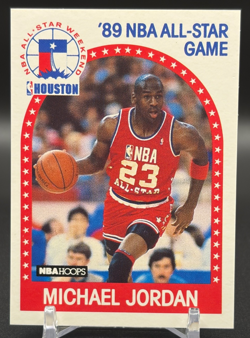 1989-90 NBA Hoops Michael Jordan All-Star #21 Chicago Bulls HOF NM Vintage Card - Image 1