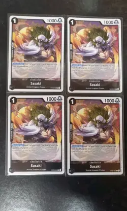 4x OP08-082 Sasaki R Playset - One Piece Card Game Two Legends English NM - Image 1