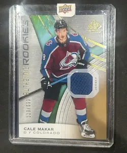 Cale Makar 2019-20 Upper Deck Game Used Hockey /599 Patch RC 🔥 Avalanche 184 - Image 1