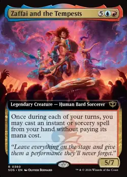 ZAFFAI AND THE TEMPESTS Rare Extended Art Secrets of Strixhaven NM MTG - Image 1