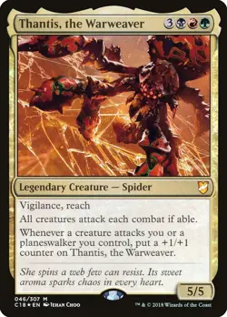 *FOIL* THANTIS THE WARWEAVER NM Commander 2018 mtg Gold - Rare - Image 1