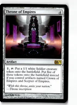 Throne of Empires 221 Rare Magic 2012 (M12) Magic: The Gathering Lightly Played - Image 1
