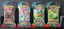 Pokemon S&V Twilight Masquerade Sleeved Booster Pack Art Bundle [ Set of 4 ] Lot - Image 1