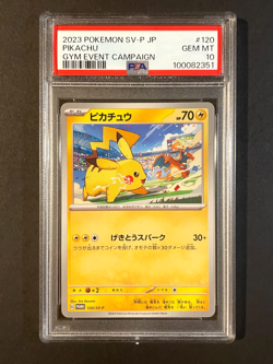PSA 10 Pokemon Japanese Pikachu 120/SV-P Gym Event Campaign Promo - Image 1