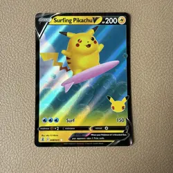 Pokemon Celebration Pikachu Card Lot Of 5. Flying Surfing V VMAX Pikachu Cards - Image 4