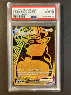 PSA 10 Pokemon Pikachu VMAX TG29/TG30 Lost Origin Gold Full Art - Image 1