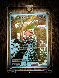 Pokemon TCG Swinub 165/159 FULL ART Holo IR Journey Together NM - Image 1