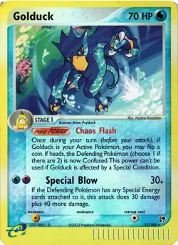 Pokemon TCG Golduck Reverse Holo Sandstorm 17/100 MP/HP - Image 1