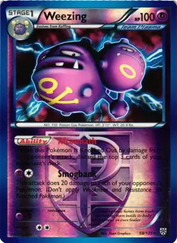Pokemon TCG Weezing 58/135 BW Plasma Storm Reverse Holo Rare VLP - Image 1