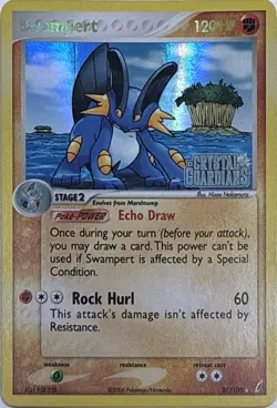 Swampert 27/100 R Crystal Guardians Pokemon Reverse Holo NM - Image 1