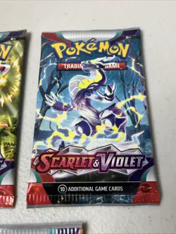 Pokemon Scarlet Violet Base Set Booster Pack Lot of 3 Factory Sealed - Image 3