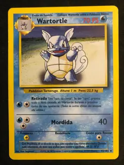 Pokemon Base Set Wartortle Evolution Error 42/102 in portuguese NM/M - Image 1