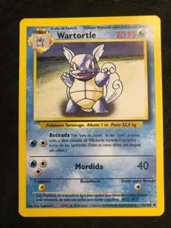 Pokemon Base Set Wartortle Evolution Error 42/102 in portuguese NM/M - Image 3