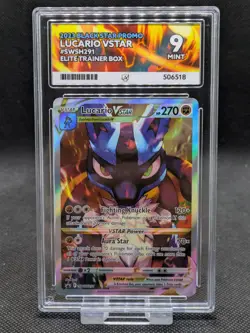 Pokemon Lucario VSTAR SWSH291 Promo Card Ace 9 Graded Promo - Image 1