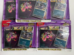 Lot of (5) Pokemon TCG Ascended Heroes Tech Sticker Collection 3-Pack Blisters - Image 3