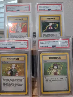 Pokemon Gym Heros/Challenge Trainer PSA Set of 8 - Image 3