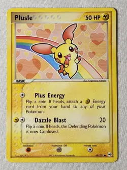 Played (LP) Plusle - Non-Holo #69 Hidden Legends Pokemon TCG - Image 1