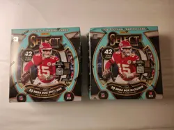 X2 - 2025 Panini Select Football Mega Boxes Of Factory Sealed Pink Prizm Shock - Image 1