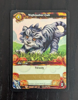 UNSCRATCHED Nightsaber Cub Loot Card - World of Warcraft TCG - Image 1