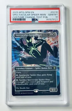 PSA 10 MTG Spectacular Spider-Man SPM #0238 (Borderless) Textured Foil Marvel - Image 1