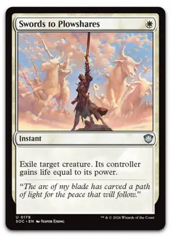 Swords to Plowshares #179 (NM) Commander: Secrets of Strixhaven SOC Magic MTG - Image 1