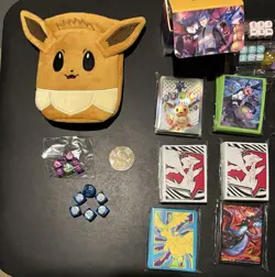 Pokemon TCG Accessories Lot • Player Guides Dice Sleeves Counters Charizard Mat - Image 2