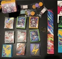 Pokemon TCG Accessories Lot • Player Guides Dice Sleeves Counters Charizard Mat - Image 3