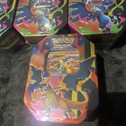 Pokemon Mega Charizard EX Tins X5 New Sealed - Image 2