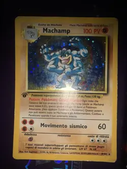 carta pokemon Machamp Prima Edizione 1 Ed ita Holo set base 8/102 italiana - Image 1