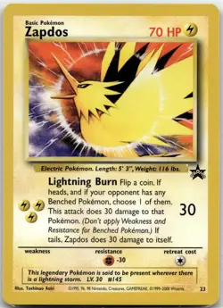 Zapdos 23 Promo Wizards Black Star Promos Pokemon Lightly Played - Image 2