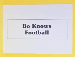 1990 🏈 Bo Jackson Bo Knows Football Promo Los Angeles Raiders - Image 2