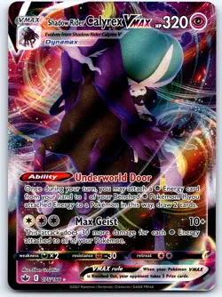 Shadow Rider Calyrex VMAX 075/198 Near Mint SWSH06: Chilling Reign Pokemon Shipn - Image 1