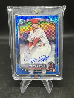 2025 Bowman 1st Chrome #CPA-GK George Klassen /150 Blue X-Fractor RC Auto Rookie - Image 1