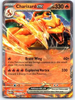 Charizard ex 006/165 Near Mint SV: Scarlet & Violet 151 Pokemon Shipnow - Image 1