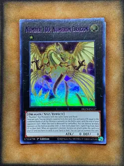 Yugioh Number 100: Numeron Dragon DLCS-EN117 Ultra Rare 1st Ed PURPLE NM - Image 1