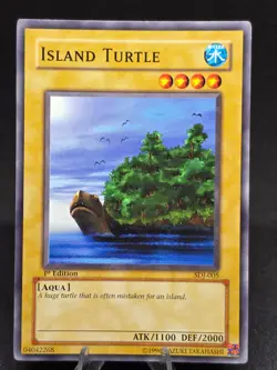 YuGiOh! Island Turtle PSV-095 1st Edition Pharaoh's Servant Common NM - Image 1