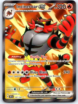 Incineroar ex 187/162 Near Mint SV05: Temporal Forces Pokemon Shipnow - Image 1