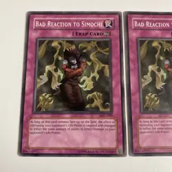 Yugioh - Bad Reaction to Simochi LOD-093 - Common LP/NM X3 - PLAYSET - Image 2