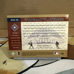 Juan Gonzalez 2002 Upper Deck All Star Game Swatches Relic Texas Rangers - Image 2