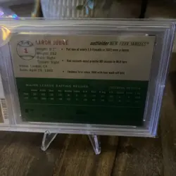2023 Topps Chrome Platinum Anniversary Rose Gold Toile /75 Aaron Judge PSA 9 - Image 4