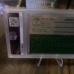 2023 Topps Chrome Platinum Anniversary Rose Gold Toile /75 Aaron Judge PSA 9 - Image 5