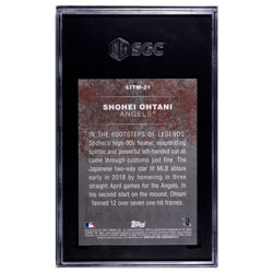 Shohei Ohtani Rookie #LITM-21 SGC 10 2018 Topps Update Legends in the Making - Image 2