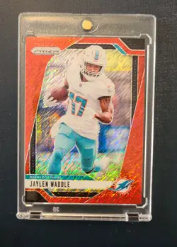 2024 Panini Prizm - Jaylen Waddle #178 Red Shimmer Prizm /35 - Image 1