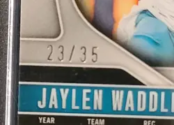 2024 Panini Prizm - Jaylen Waddle #178 Red Shimmer Prizm /35 - Image 3