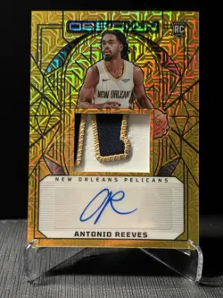 2024-25 Panini Obsidian Rookie Jersey Autographs Antonio Reeves #221 Gold /10 - Image 1