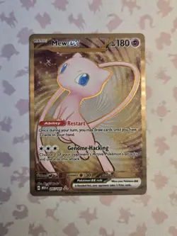 Pokemon TCG Scarlet & Violet 151 Mew ex 205/165 Gold Metal UPC Promo - Image 1
