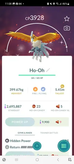 Pokemon Go Legendary Shiny Ho-Oh ( Purified ) - Image 1